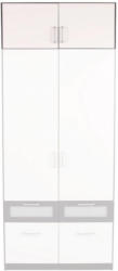 Aufsatzschrank Nagold Extra B:91cm Alpinweiß/ Grau Dekor Grau, Weiß