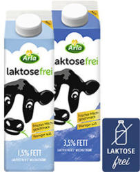 Arla laktosefrei 1,5/3,5 % Fett, jede 1-Liter-Packung
