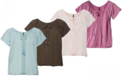 Damen-T-Shirt mit Spitzenborte