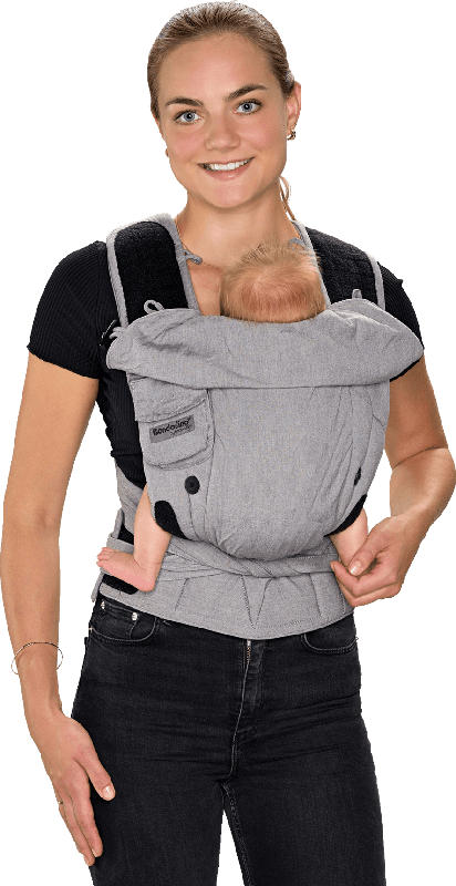 Hoppediz Babytrage Bondolino Plus One Size, grau-meliert