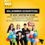 GEZ west GEZburtstag: Shopping bis 20 Uhr - bis 30.08.2019