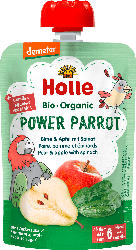 Holle baby food Quetschbeutel Power Parrot, Birne mit Apfel & Spinat ab 6 Monaten