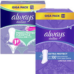 always Slipeinlagen versch. Sorten, jede Giga-Packung