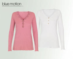 BLUE MOTION Damen-Langarmshirt mit Spitze
