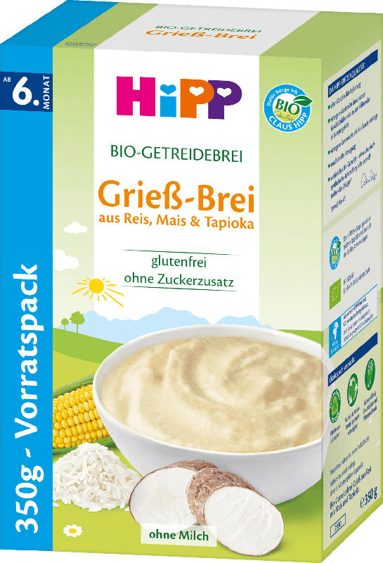 Hipp Bio-Getreidebrei Grieß-Brei ab 6. Monat