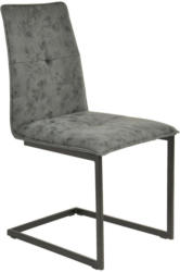 Schwingstuhl In Holz, Metall, Textil Braun, Grau, Schwarz