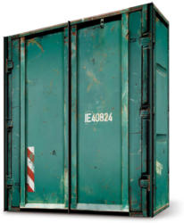 Schwebetürenschrank in Grün