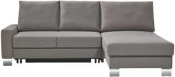 Eckschlafsofa in Textil Braun