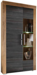 Vitrine In Nussbaumfarben, Dunkelbraun