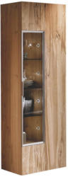 Vitrine In Furniert, Mehrschichtige Massivholzplatte (Tischlerplatte) Altholz, Eiche Eichefarben