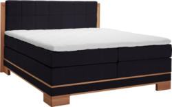 Boxspringbett 180/200 Cm In Schwarz, Buchefarben