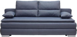 Schlafsofa in Textil Blau, Grau