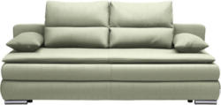 Schlafsofa In Textil Silberfarben, Hellgrün