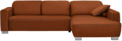 Wohnlandschaft in Textil Braun, Orange