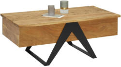 Couchtisch In Holz, Metall 115/60/45(59) Cm