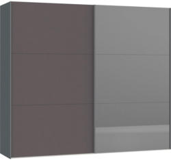 SchwebetÃŒrenschrank in Silberfarben, Dunkelgrau
