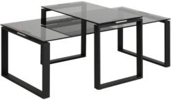 Couchtisch in Metall, Glas 115/55/45 cm