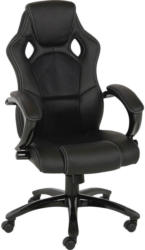 Gamingstuhl in Lederlook, Netz Schwarz