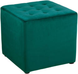 Hocker In Textil Dunkelgrün