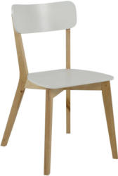Stuhl in Holzwerkstoff Weiß, Birkefarben
