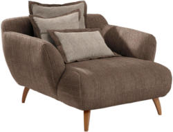 BIG Sessel in Textil Dunkelbraun, Hellbraun
