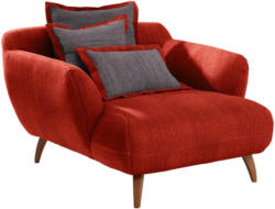 BIG Sessel in Textil Rot, Dunkelgrau