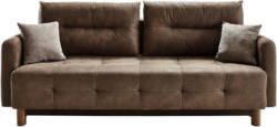 Schlafsofa in Textil Dunkelbraun