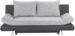 Schlafsofa in Textil Grau, Schwarz
