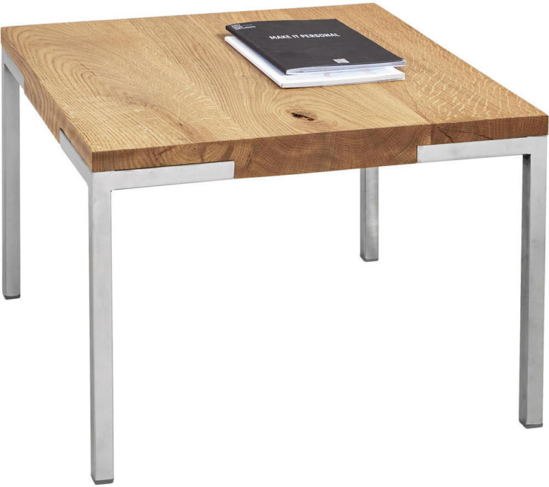 Couchtisch in Holz, Metall 50/50/34 cm