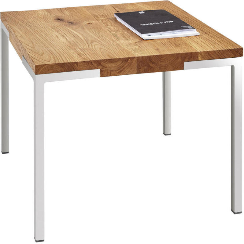 Couchtisch in Holz, Metall 50/50/40 cm