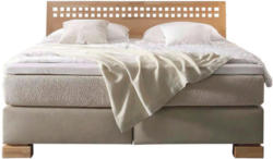 Boxspringbett 200/200 cm in Sandfarben, Beige