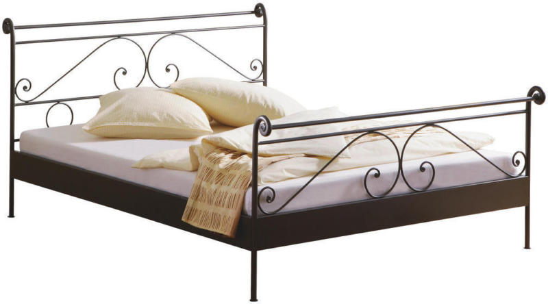 Metallbett 200/200 cm in Dunkelgrau