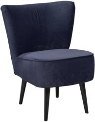 Sessel in Textil, Holzwerkstoff Blau