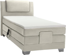 Boxspringbett 100/200 cm in Creme, Champagner
