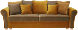 Bigsofa in Textil Dunkelgrün, Currygelb