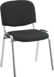 Besucherstuhl in Schwarz Metall, Textil