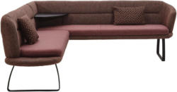 Eckbank 219/203 Cm In Braun, Schwarz, Bordeaux