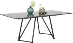 Esstisch in Metall, Glas, Holzwerkstoff 200/100/75 cm