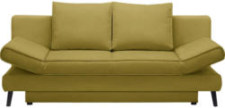 Schlafsofa in Textil Gelb, Goldfarben