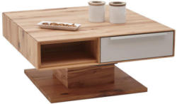 Couchtisch in Holz, Glas 82/82/40-72,5 cm