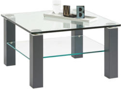 Couchtisch in Metall, Glas 75/75/43 cm