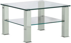 Couchtisch in Metall, Glas 75/75/42,5 cm