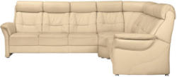 Wohnlandschaft in Leder Beige