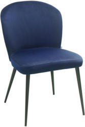 Stuhl in Metall, Textil Blau