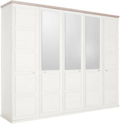 Drehtürenschrank in Grau, Weiß