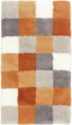 Badteppich 70/120 cm Grau, Orange, Weiß