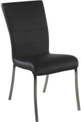 Stuhl in Metall, Textil Schwarz