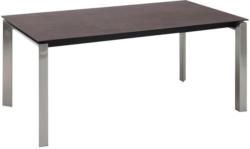 Esstisch in Metall, Glas, Keramik 160(210)/100/77 cm
