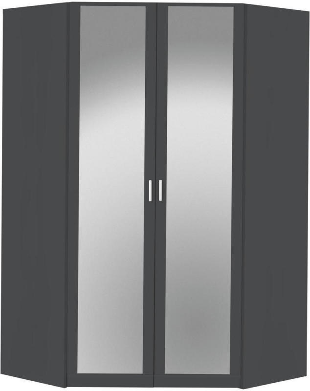 Begehbarer Eckschrank in Grau