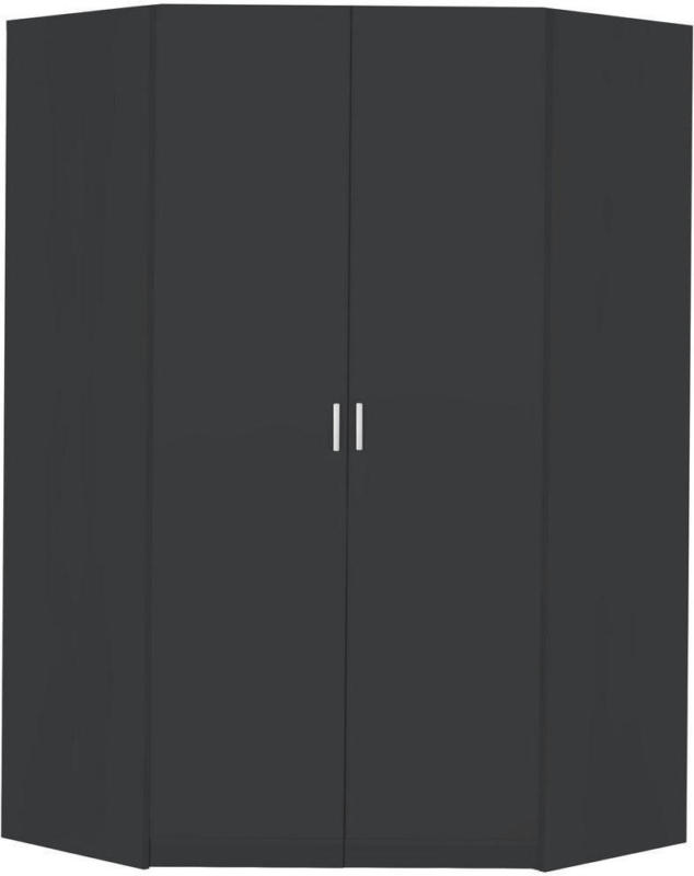 Begehbarer Eckschrank in Grau